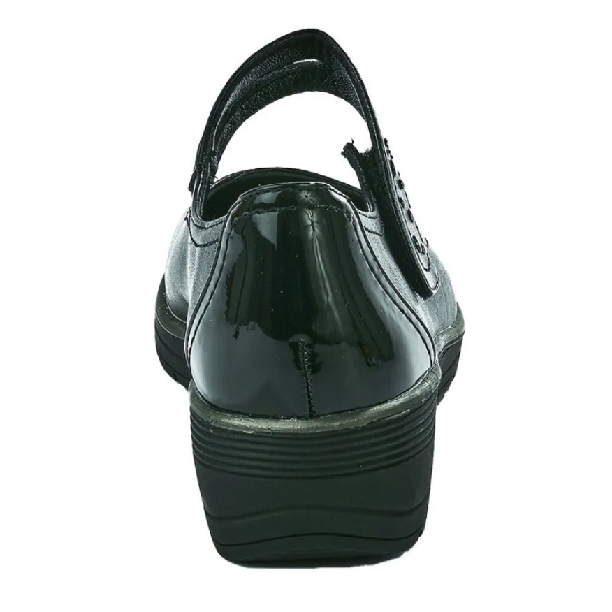 LADY CONFORT Ballerines A Brides Femme Noir Avec Clous |Femme Chaussures Confort
