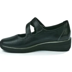 LADY CONFORT Ballerines A Brides Femme Noir Avec Clous |Femme Chaussures Confort
