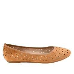 VICE VERSA Ballerines Ajourees Femme Camel Avec Strass |Femme Ballerines