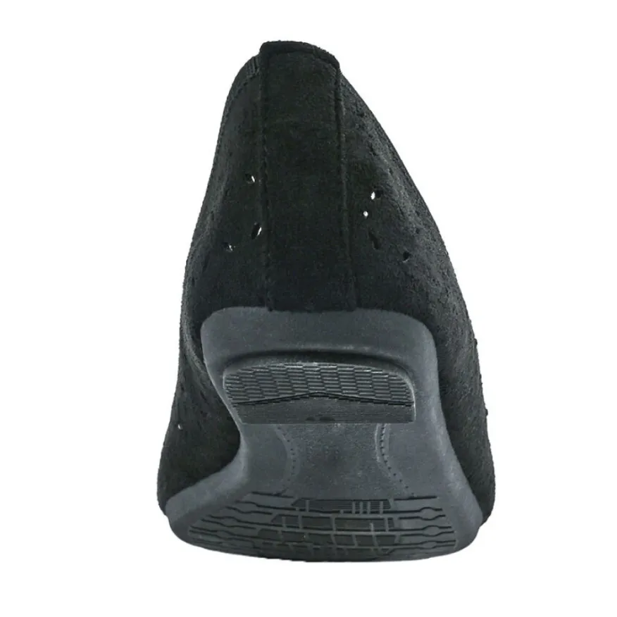 VICE VERSA Ballerines Ajourees Femme Noir Avec Strass |Femme Ballerines