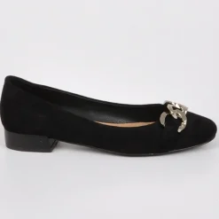 VICE VERSA Ballerines A Talon Femme Noir Avec Chaine |Femme Ballerines