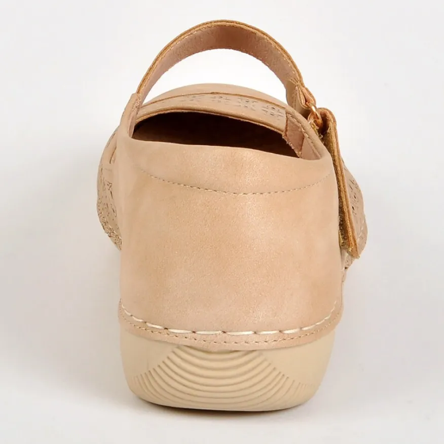 LADY CONFORT Ballerines Femme Beige A Brides |Femme Chaussures Confort