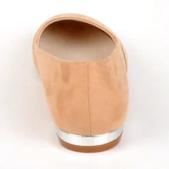 VICE VERSA Ballerines Femme Beige Au Talon Argente |Femme Ballerines