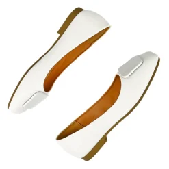 VICE VERSA Ballerines Femme Blanc A Bout Carre |Femme Ballerines