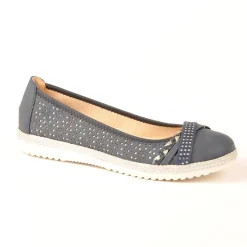 SCALINA Ballerines Femme Bleu Marine |Femme Chaussures Confort