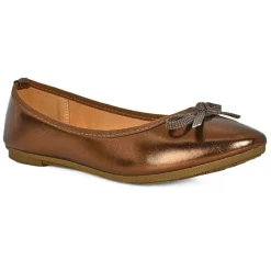 VICE VERSA Ballerines Femme Bronze A Noeud |Femme Ballerines