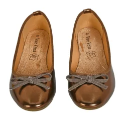 VICE VERSA Ballerines Femme Bronze A Noeud |Femme Ballerines