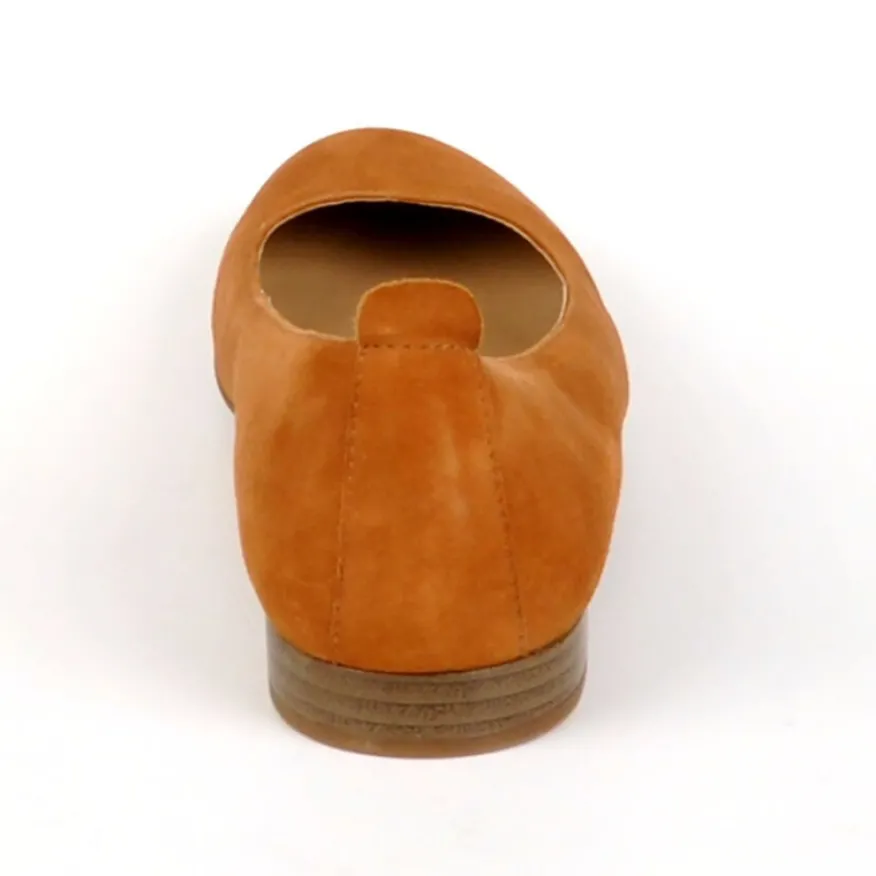 TIPO ALTO Ballerines Femme Camel Cuir |Femme Ballerines