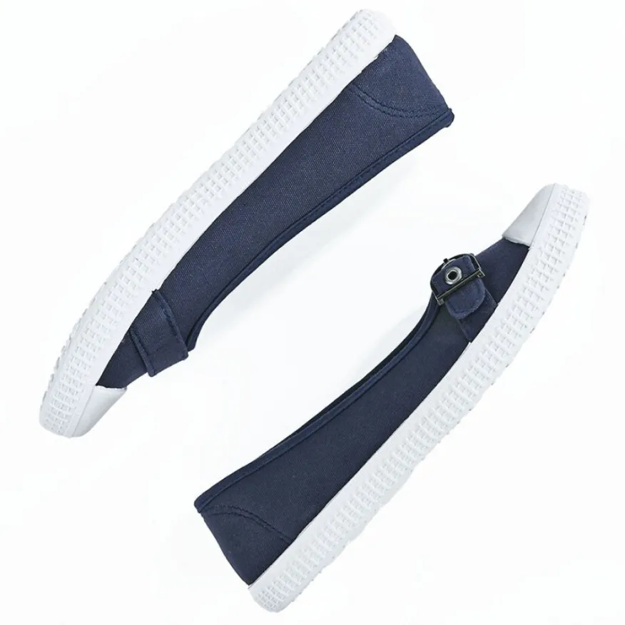 STREET LIFE Ballerines Femme En Toile Bleu Marine |Femme Ballerines