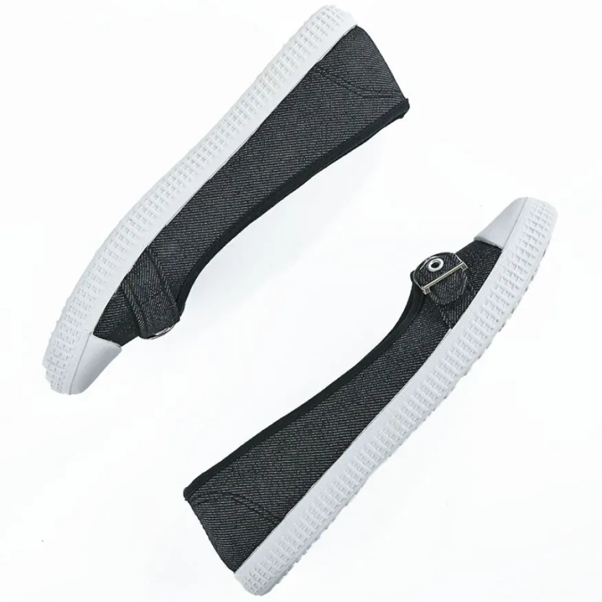 STREET LIFE Ballerines Femme En Toile Noire |Femme Ballerines