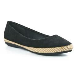 VICE VERSA Ballerines Femme Noires Semelle Tressee |Femme Ballerines