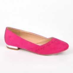 VICE VERSA Ballerines Femme Rose Fuschia Au Talon Argente |Femme Ballerines