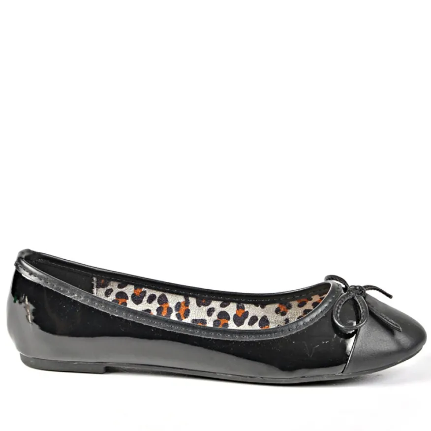 ANA LUNA Ballerines Femme Vernies Noires |Femme Ballerines