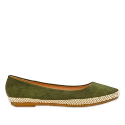 VICE VERSA Ballerines Femme Vert Kaki Semelle Tressee |Femme Ballerines
