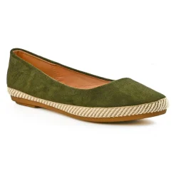 VICE VERSA Ballerines Femme Vert Kaki Semelle Tressee |Femme Ballerines
