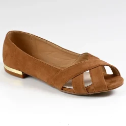 VICE VERSA Ballerines Ouvertes Femme Marron |Femme Ballerines