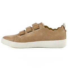 STREET LIFE Baskets A Scratchs Femme Beige |Femme Baskets, Sneakers