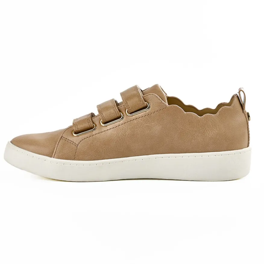 STREET LIFE Baskets A Scratchs Femme Beige |Femme Baskets, Sneakers