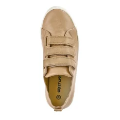 STREET LIFE Baskets A Scratchs Femme Beige |Femme Baskets, Sneakers