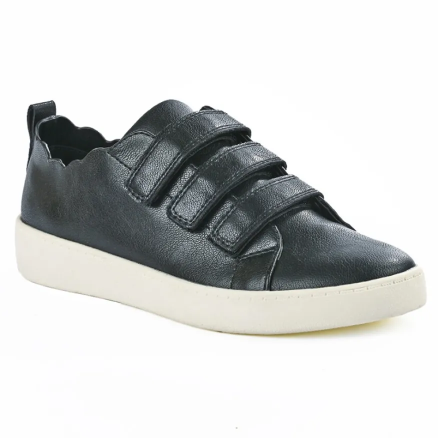STREET LIFE Baskets A Scratchs Femme Noir |Femme Baskets, Sneakers