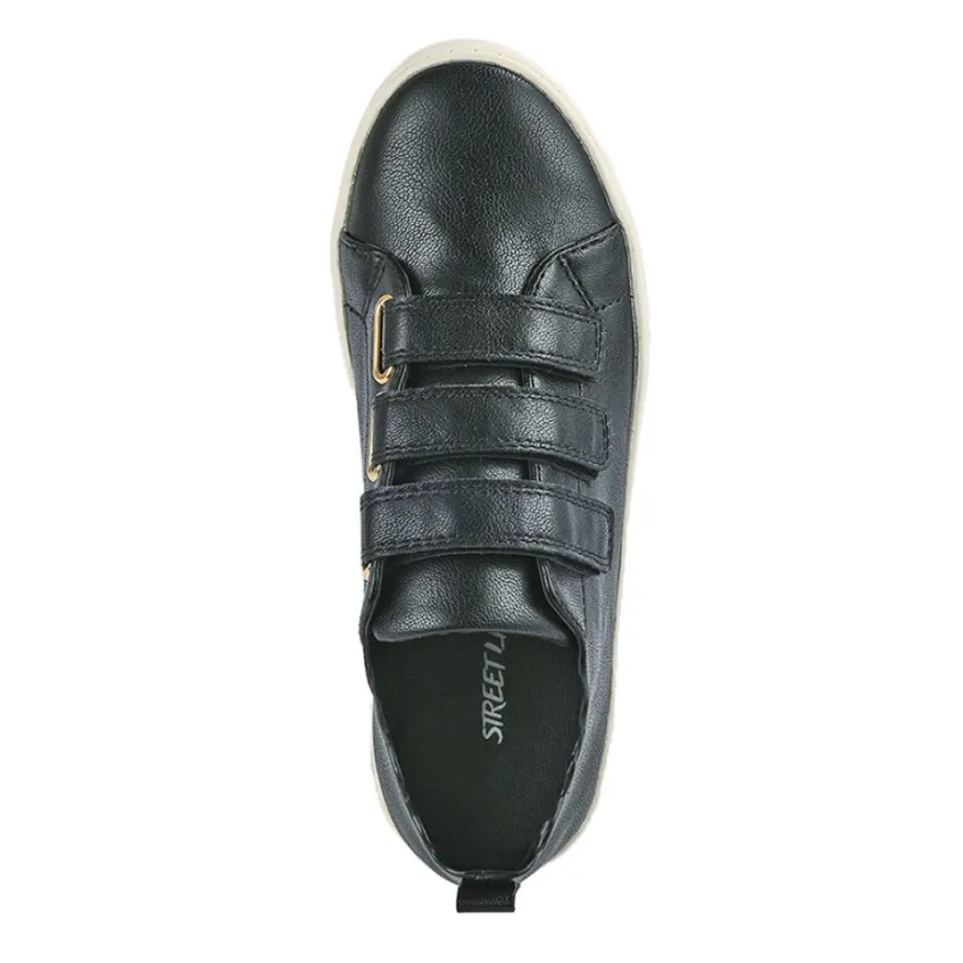 STREET LIFE Baskets A Scratchs Femme Noir |Femme Baskets, Sneakers