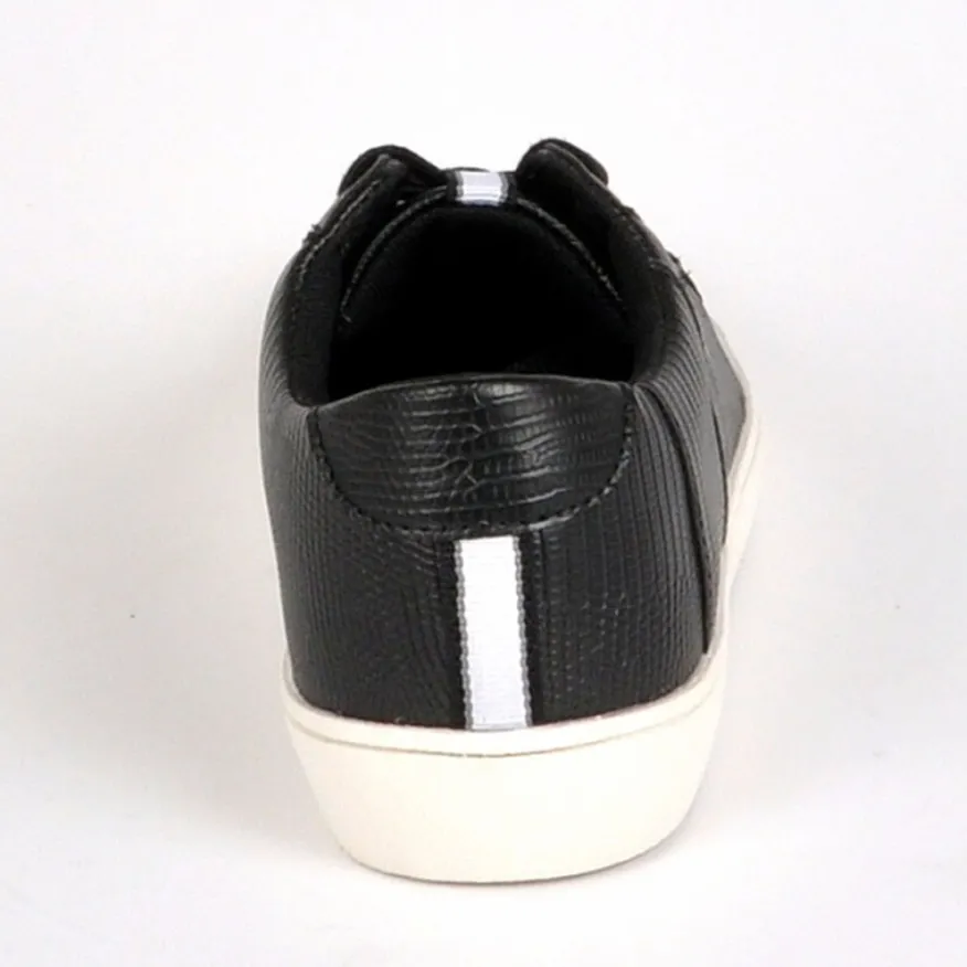 STREET LIFE Baskets Avec Effet Reptile Noir|Femme Baskets, Sneakers