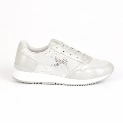 STREET LIFE Baskets Avec Effet Reptile Argente|Femme Baskets, Sneakers