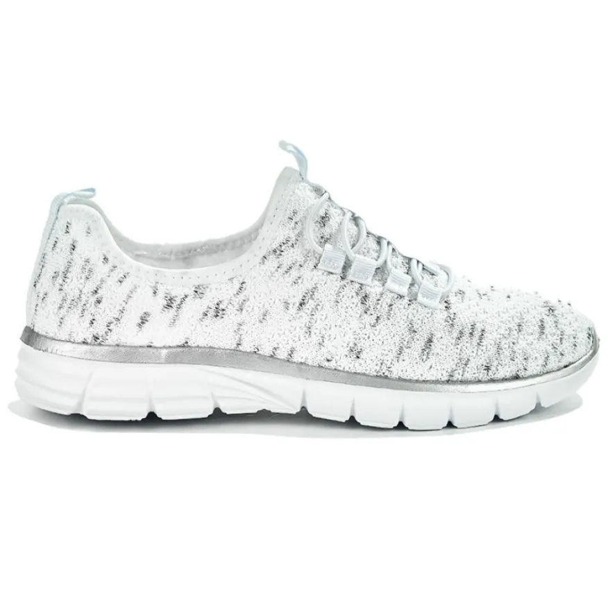 STREET LIFE Baskets Avec Lacets Elastiques Femme Blanc Chine |Femme Baskets, Sneakers