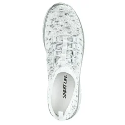 STREET LIFE Baskets Avec Lacets Elastiques Femme Blanc Chine |Femme Baskets, Sneakers