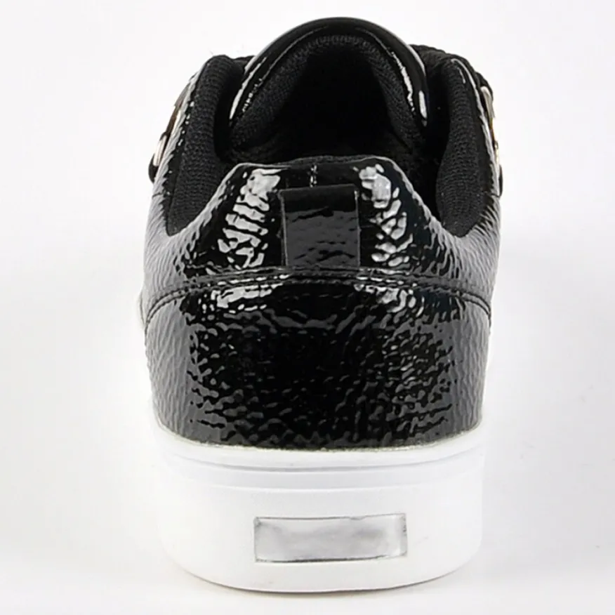 GIRL TIME Baskets Avec Lacets Fantaisies Noir|Femme Baskets, Sneakers