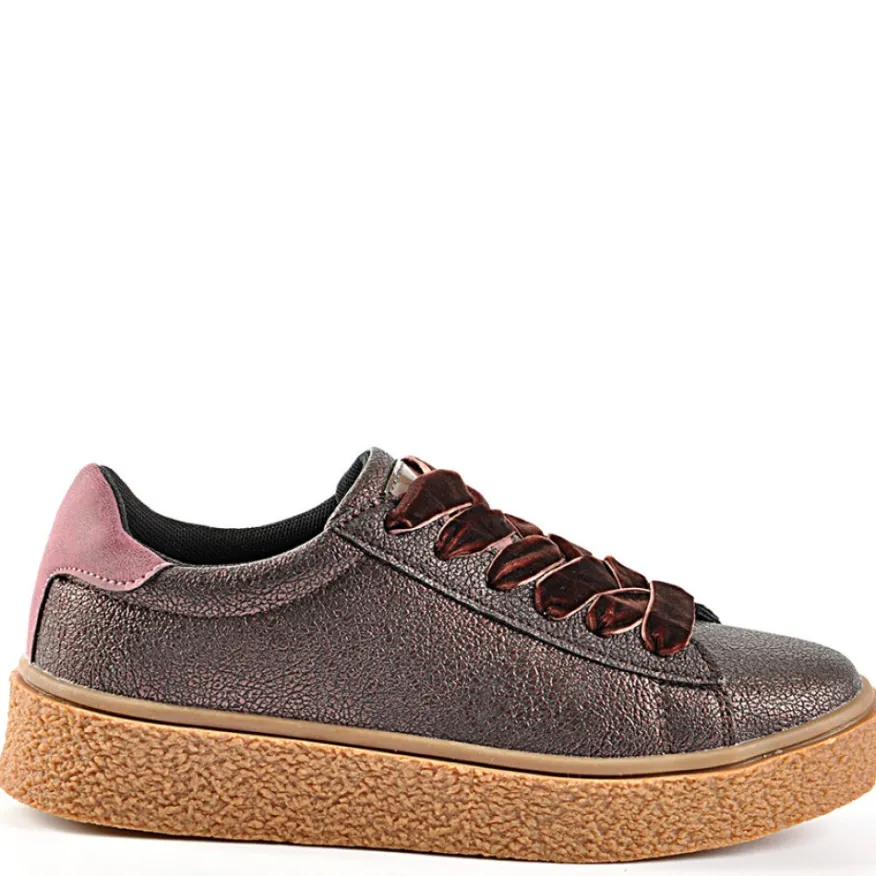 GIRL TIME Baskets Avec Lacets Ruban Violet|Femme Baskets, Sneakers