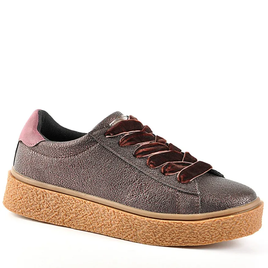 GIRL TIME Baskets Avec Lacets Ruban Violet|Femme Baskets, Sneakers