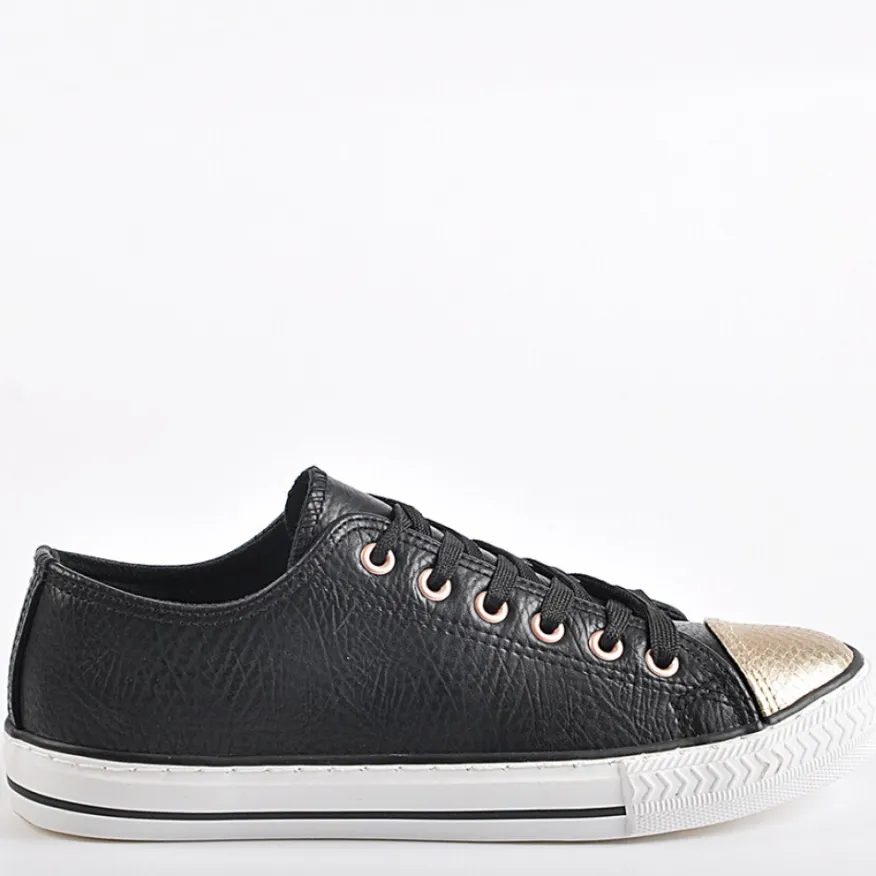 GIRL TIME Baskets Bicolores Noir|Femme Baskets, Sneakers