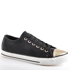 GIRL TIME Baskets Bicolores Noir|Femme Baskets, Sneakers