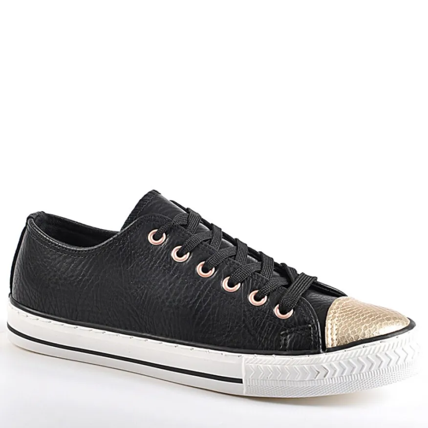 GIRL TIME Baskets Bicolores Noir|Femme Baskets, Sneakers