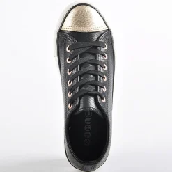 GIRL TIME Baskets Bicolores Noir|Femme Baskets, Sneakers
