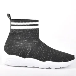 GIRL TIME Baskets Chaussettes Femme Noir Ultra Leger |Femme Baskets, Sneakers
