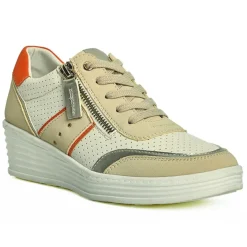 SCALINA Baskets Compensees Femme Beige |Femme Chaussures Confort