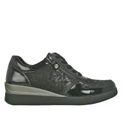 LADY CONFORT Baskets Compensees Femme Noir |Femme Chaussures Confort