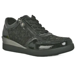 LADY CONFORT Baskets Compensees Femme Noir |Femme Chaussures Confort