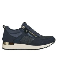 SCALINA Baskets Confort Femme Bleu Marine A Fermeture Eclair |Femme Chaussures Confort