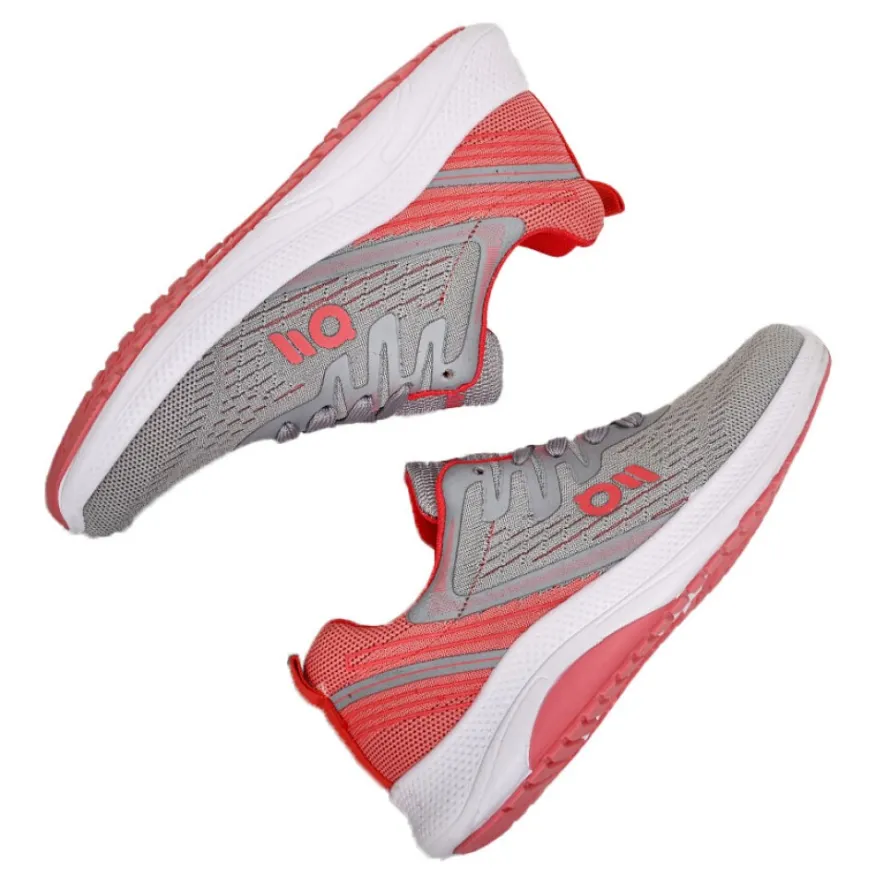 GAMSTAR Baskets De Sport Femme Gris Et Orange |Femme Baskets, Sneakers
