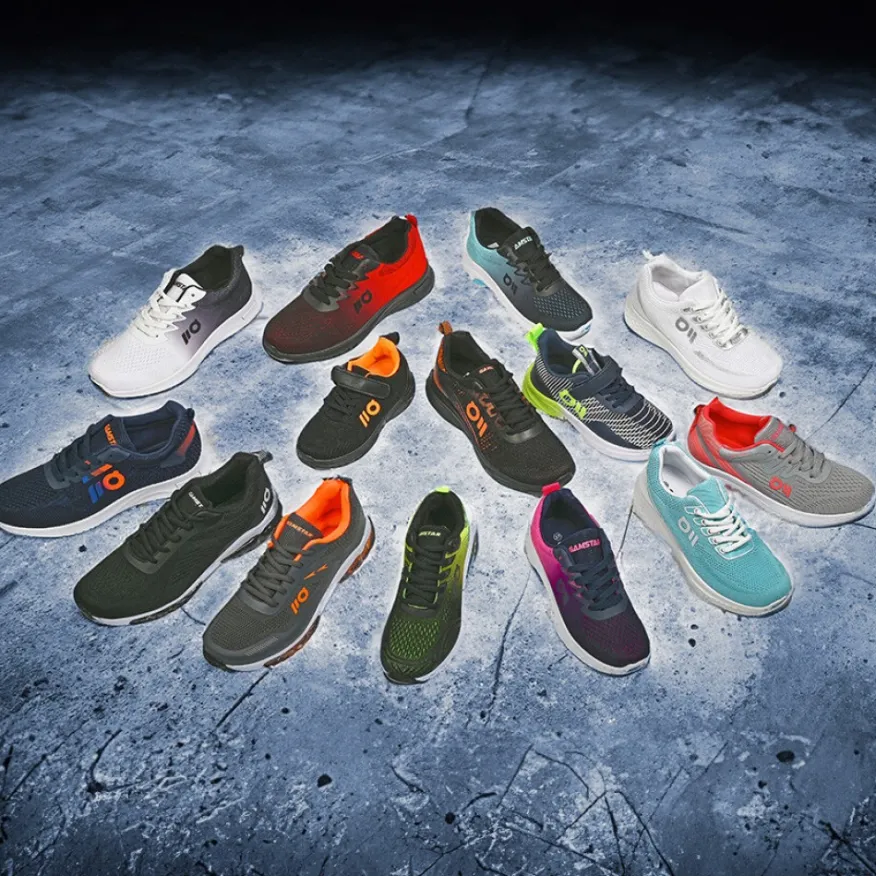 GAMSTAR Baskets De Sport Femme Gris Et Orange |Femme Baskets, Sneakers