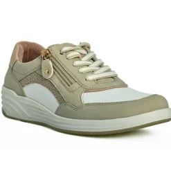 RELIFE Baskets Femme Beige Avec Fermeture Eclair |Femme Chaussures Confort
