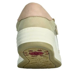 RELIFE Baskets Femme Beige Avec Fermeture Eclair |Femme Chaussures Confort