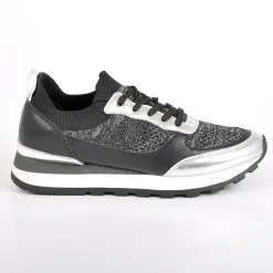 STREET LIFE Baskets Femme Bi-Matieres Noir|Femme Baskets, Sneakers