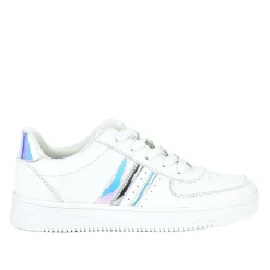 STREET LIFE Baskets Femme Blanc Details Holographiques |Femme Baskets, Sneakers