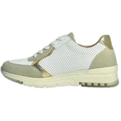 SCALINA Baskets Femme Blanc Et Beige |Femme Chaussures Confort