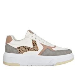 STREET LIFE Baskets Femme Blanc Motif Leopard |Femme Baskets, Sneakers