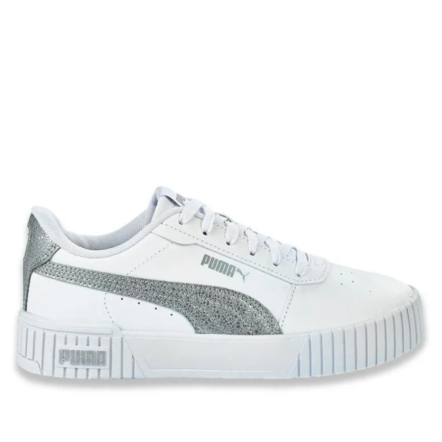PUMA Baskets Femme Blanc Carina 2.0 Shine|Femme Baskets, Sneakers